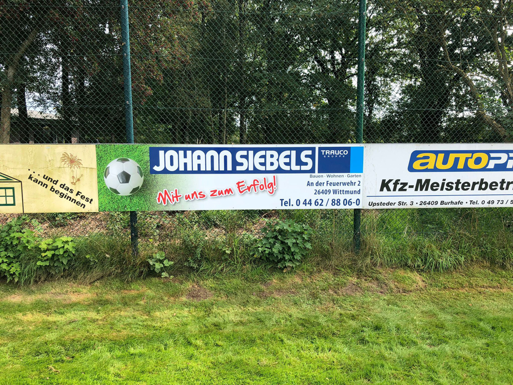 Werbeschilder Schilder Platten Fassadenschilder Werbetafel Eingangsschild  Werbung Bandenwerbung Sportplatzwerbung Sponsorenbanner  Aluminiumverbundplatten in Hessen - Angelburg, Auto-Reparaturen und  Dienstleistungen